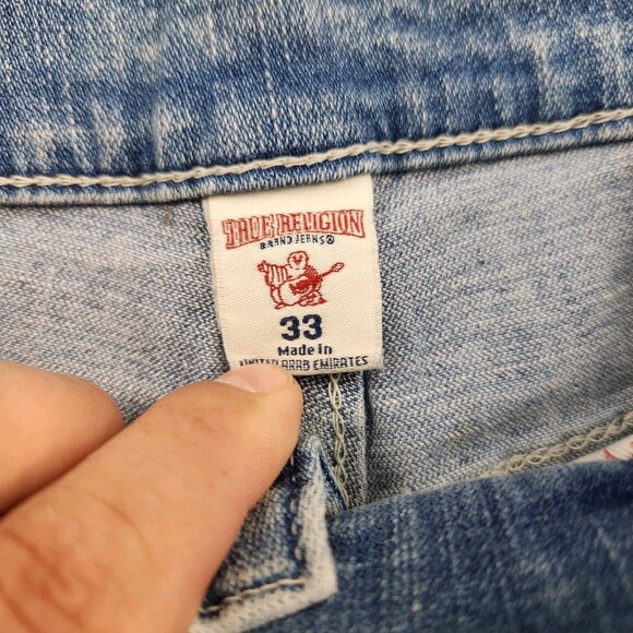 Mens True Religion Skinny No Flap size 33x32 Mid Rise Denim Jeans - Picture 6 of 13